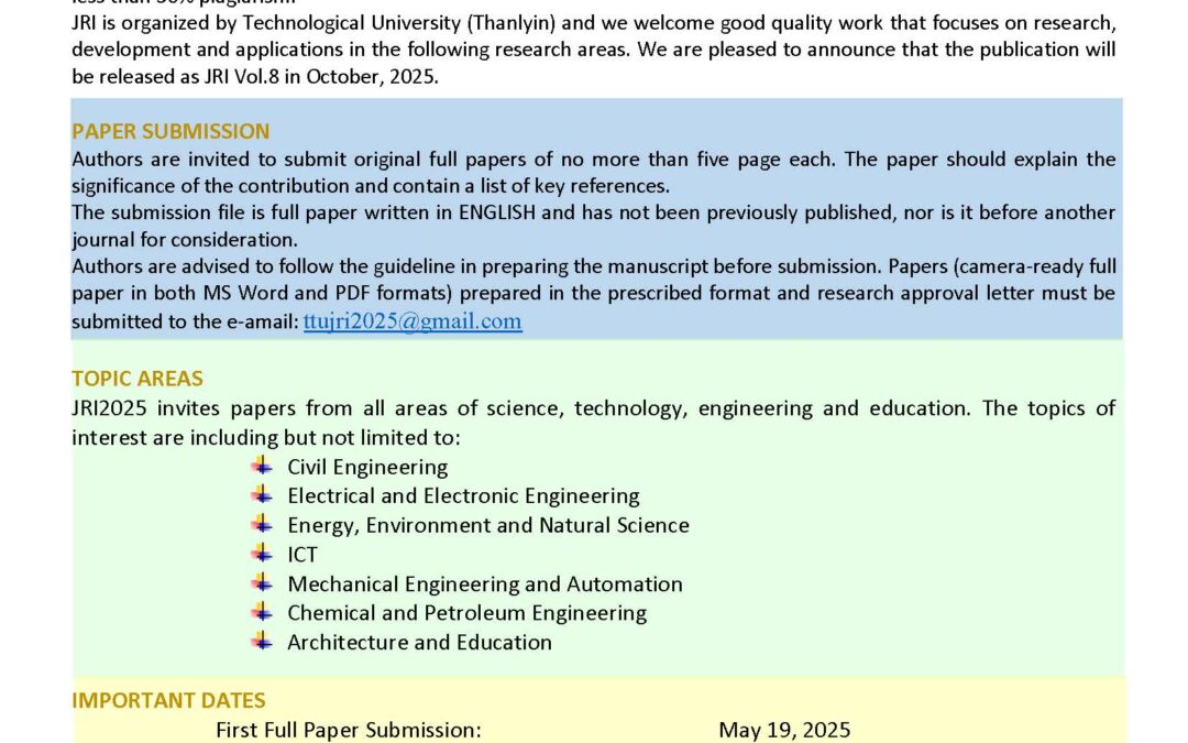 Call for Paper JRI-2025